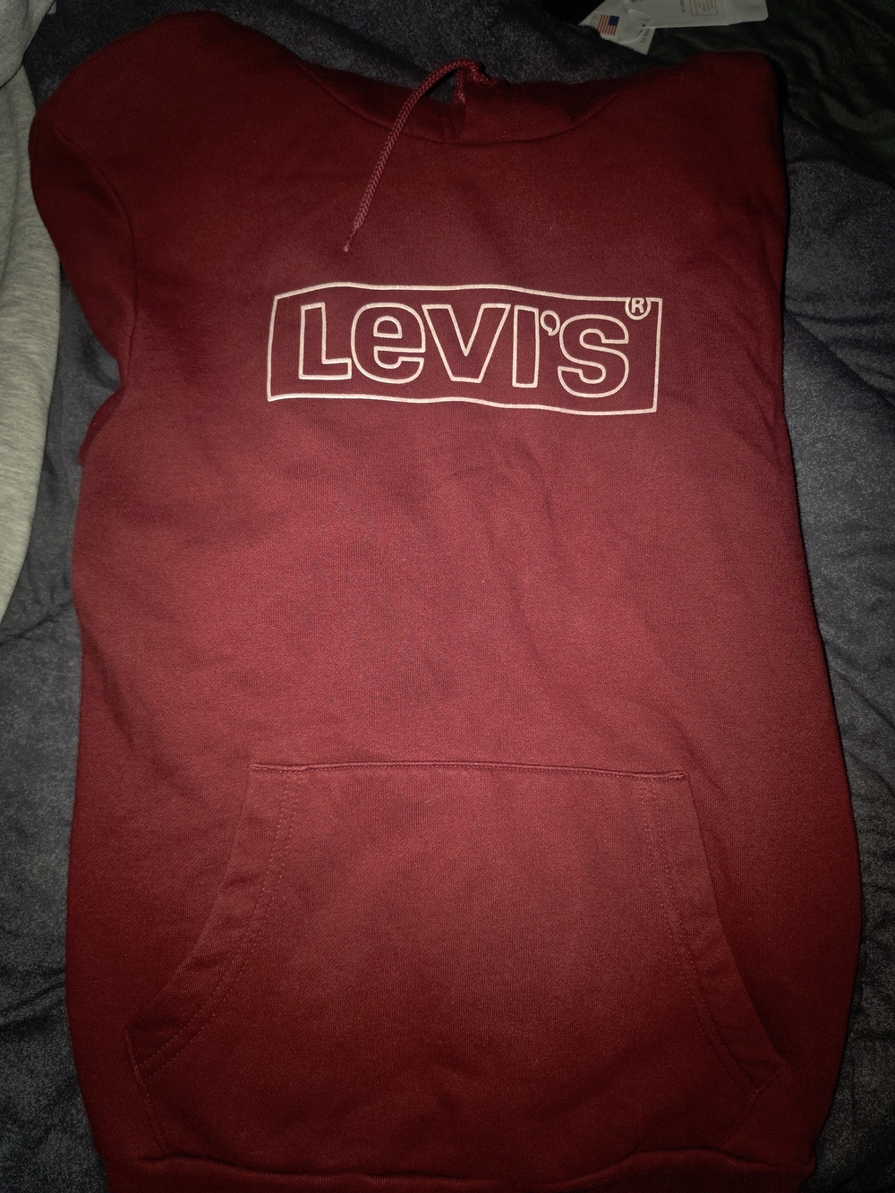 Levi's Men's Maroon Hooded Sweatshirt